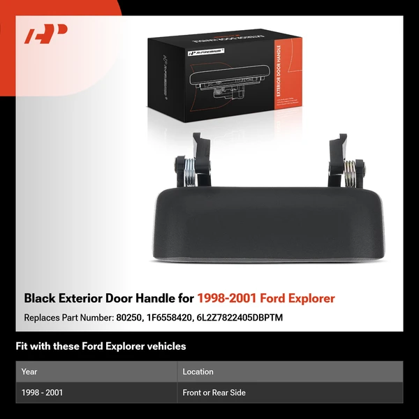 Black Exterior Door Handle for 1998-2001 Ford Explorer
