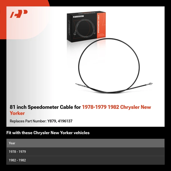 81 inch Speedometer Cable for 1978-1979 1982 Chrysler New Yorker