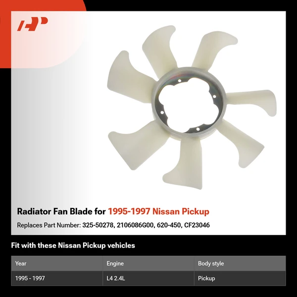 Radiator Fan Blade for 1995-1997 Nissan Pickup