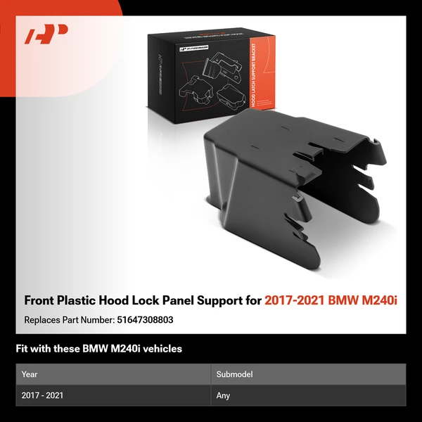 Front Plastic Hood Lock Panel Support for 2017-2021 BMW M240i