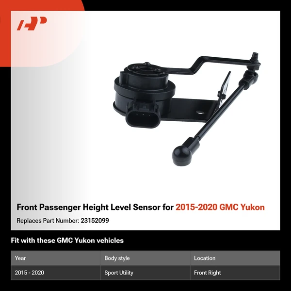 Front Passenger Height Level Sensor for 2015-2020 GMC Yukon