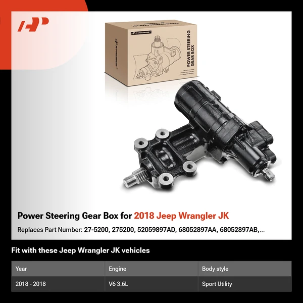 Power Steering Gear Box for 2018 Jeep Wrangler JK