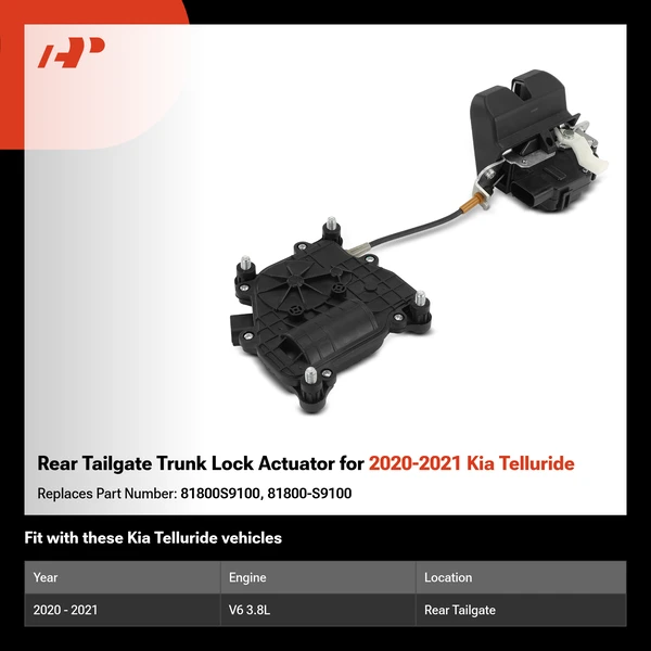 Rear Tailgate Trunk Lock Actuator for 2020-2021 Kia Telluride