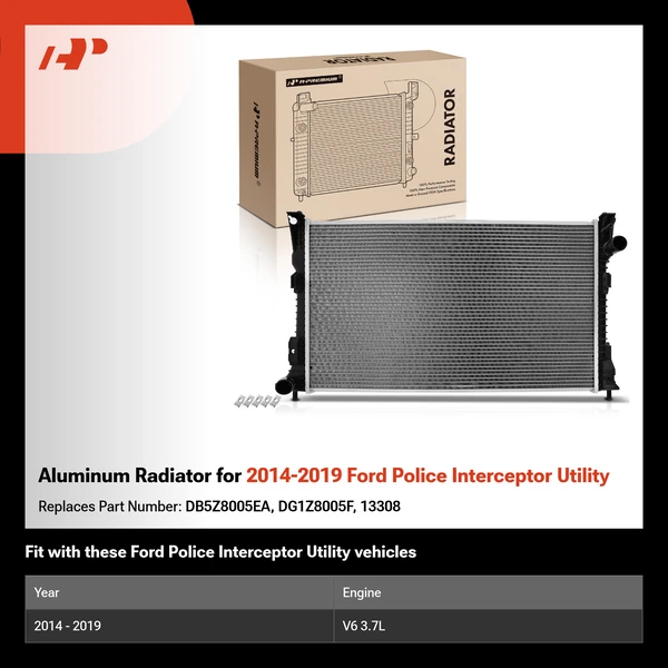 Aluminum Radiator for 2014-2019 Ford Police Interceptor Utility