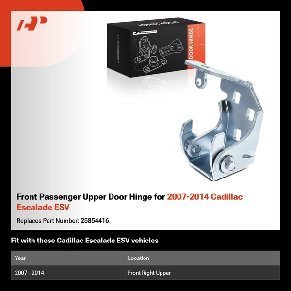 Front Passenger Upper Door Hinge for 2007-2014 Cadillac Escalade ESV