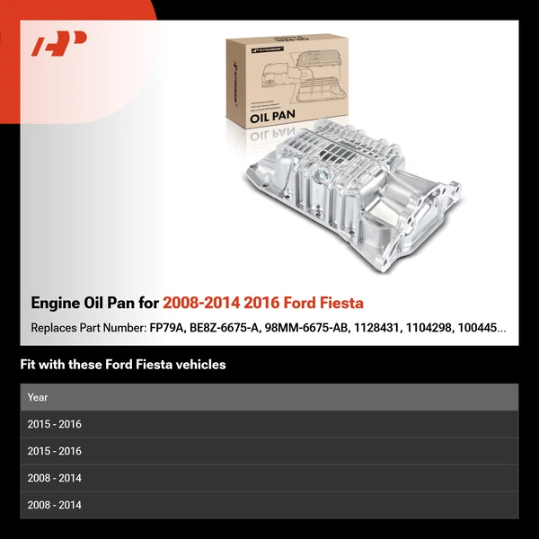 Engine Oil Pan for 2008-2014 2016 Ford Fiesta