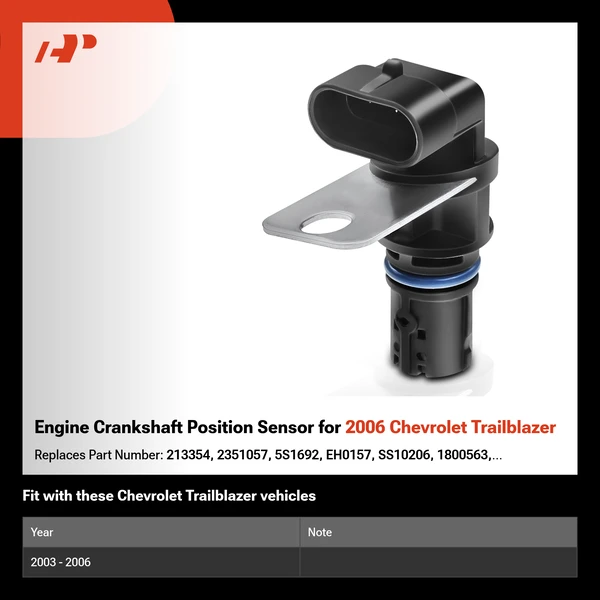 Engine Crankshaft Position Sensor for 2006 Chevrolet Trailblazer