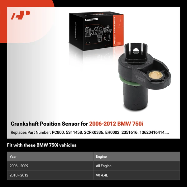 Crankshaft Position Sensor for 2006-2012 BMW 750i