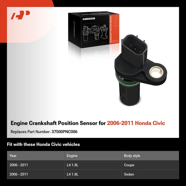 Engine Crankshaft Position Sensor for 2006-2011 Honda Civic
