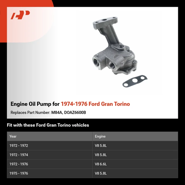 Engine Oil Pump for 1974-1976 Ford Gran Torino
