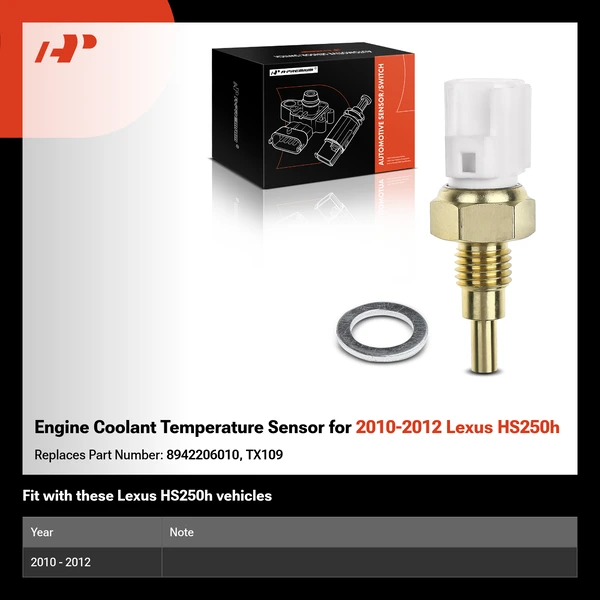 Engine Coolant Temperature Sensor for 2010-2012 Lexus HS250h