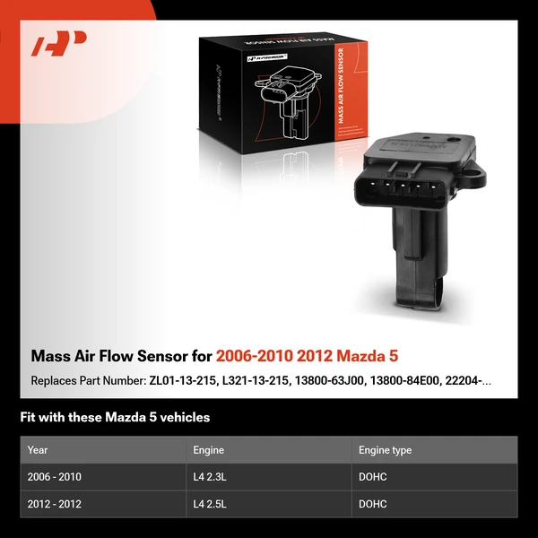 Mass Air Flow Sensor for 2006-2010 2012 Mazda 5