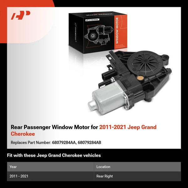 Rear Passenger Window Motor for 2011-2021 Jeep Grand Cherokee