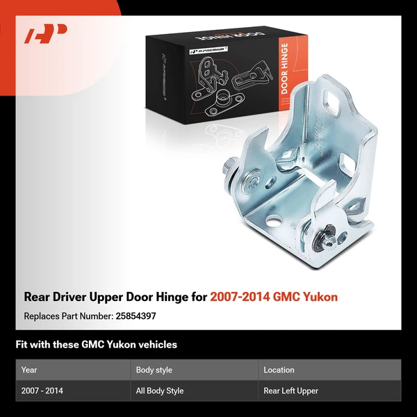 Rear Driver Upper Door Hinge for 2007-2014 GMC Yukon