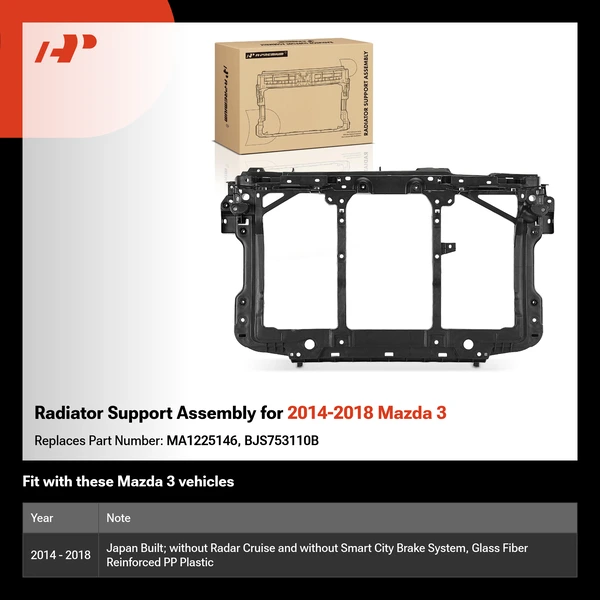 Radiator Support Assembly for 2014-2018 Mazda 3