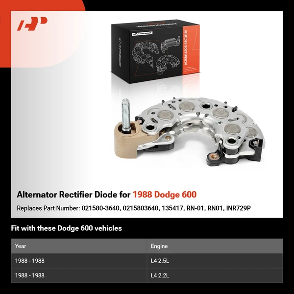 Alternator Rectifier Diode for 1988 Dodge 600