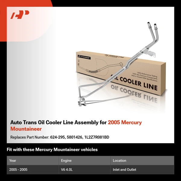 Auto Trans Oil Cooler Line Assembly for 2005 Mercury Mountaineer