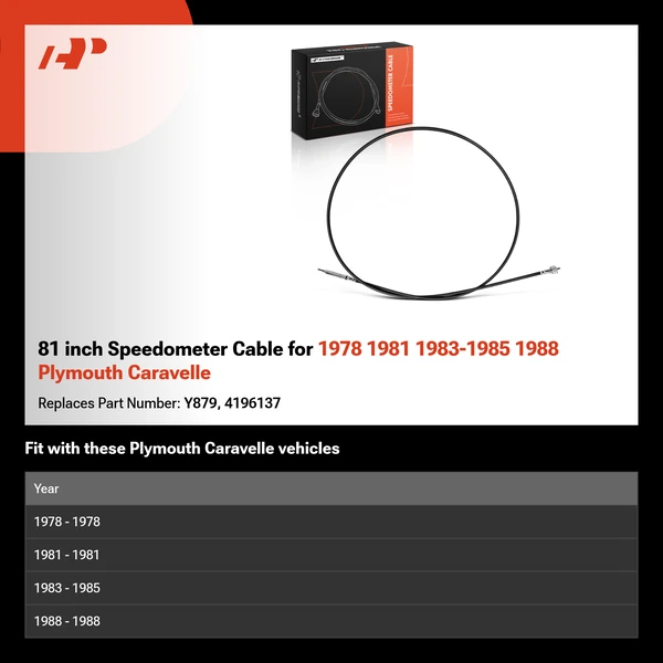 81 inch Speedometer Cable for 1978 1981 1983-1985 1988 Plymouth Caravelle