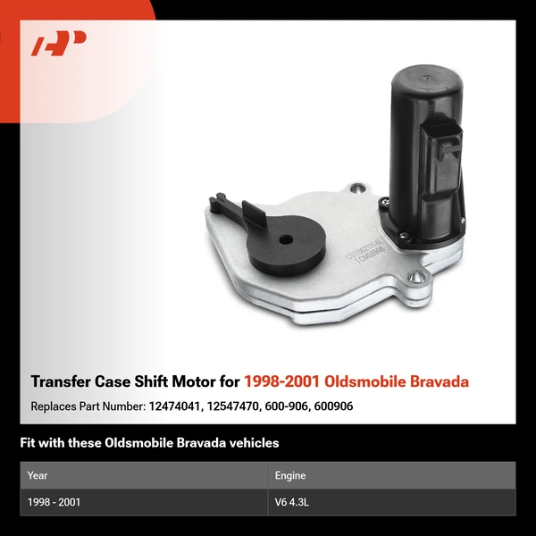 Transfer Case Shift Motor for 1998-2001 Oldsmobile Bravada