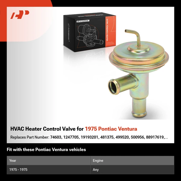 HVAC Heater Control Valve for 1975 Pontiac Ventura