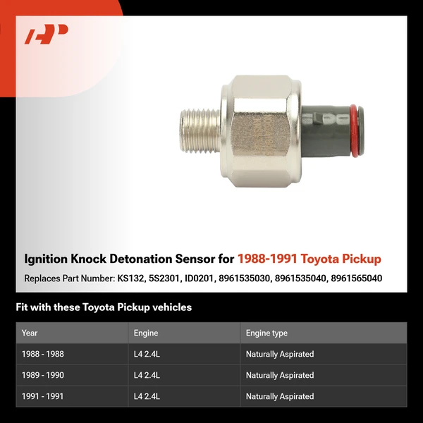 Ignition Knock Detonation Sensor for 1988-1991 Toyota Pickup
