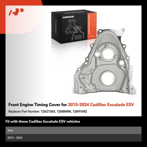 Front Engine Timing Cover for 2015-2024 Cadillac Escalade ESV