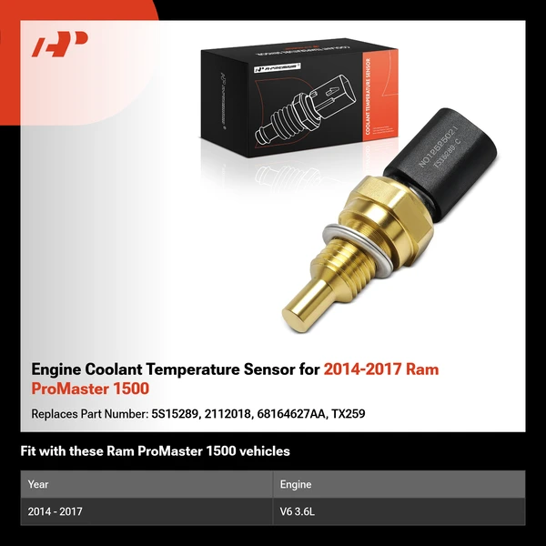 Engine Coolant Temperature Sensor for 2014-2017 Ram ProMaster 1500