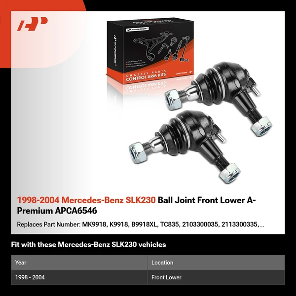 1998-2004 Mercedes-Benz SLK230 Ball Joint Front Lower A-Premium APCA6546