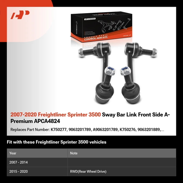 2007-2020 Freightliner Sprinter 3500 Sway Bar Link Front Side A-Premium APCA4824