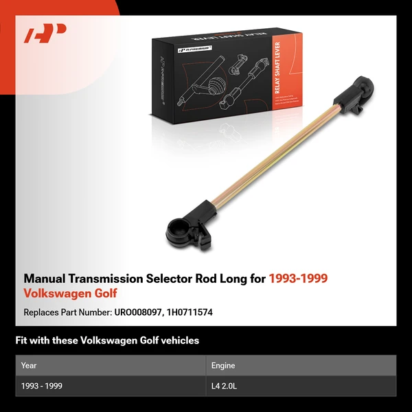 Manual Transmission Selector Rod Long for 1993-1999 Volkswagen Golf