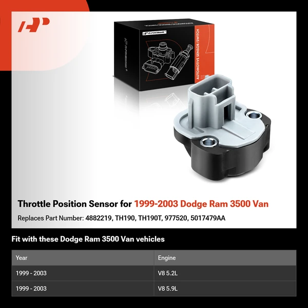 Throttle Position Sensor for 1999-2003 Dodge Ram 3500 Van