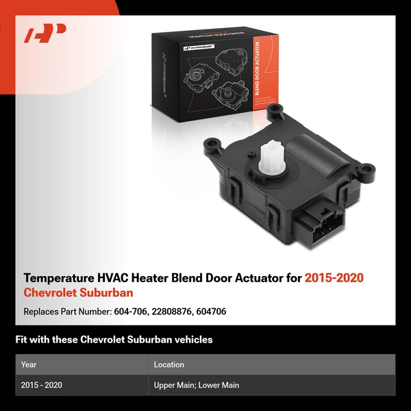 Temperature HVAC Heater Blend Door Actuator for 2015-2020 Chevrolet Suburban