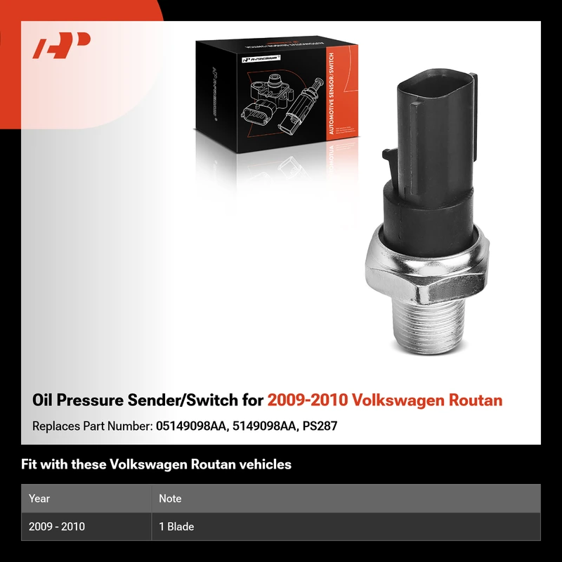 Oil Pressure Sender/Switch for 2009-2010 Volkswagen Routan