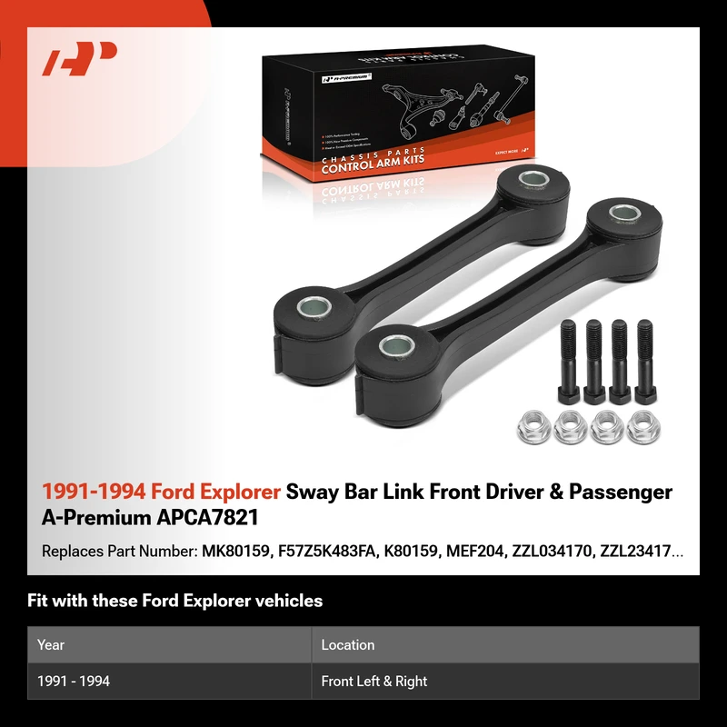 1991-1994 Ford Explorer Sway Bar Link Front Driver & Passenger A-Premium APCA7821