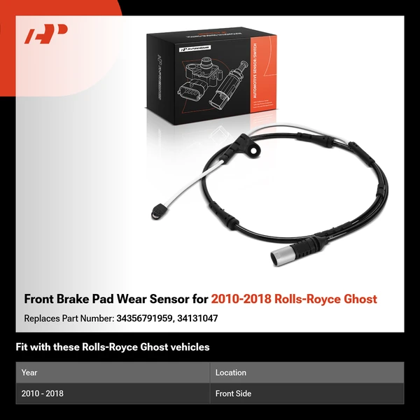 Front Brake Pad Wear Sensor for 2010-2018 Rolls-Royce Ghost