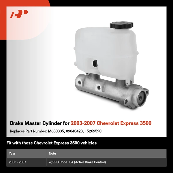 Brake Master Cylinder for 2003-2007 Chevrolet Express 3500