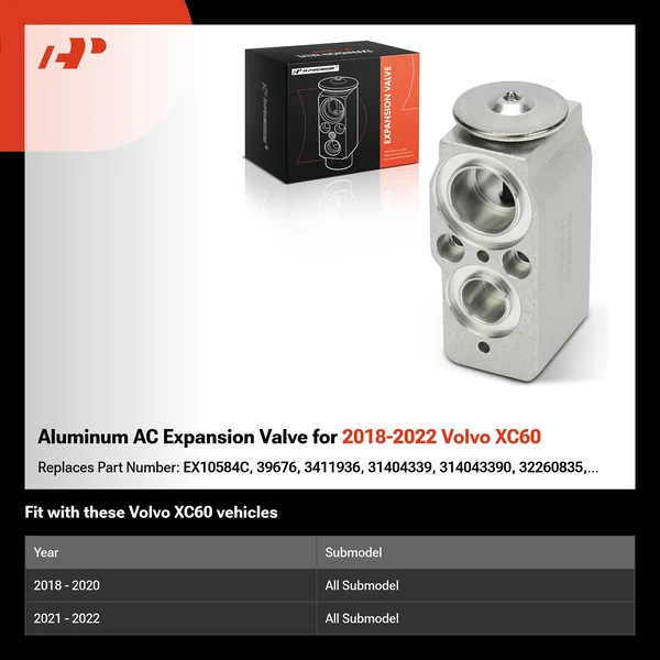 Aluminum AC Expansion Valve for 2018-2022 Volvo XC60