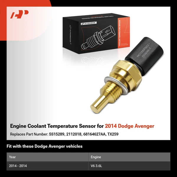 Engine Coolant Temperature Sensor for 2014 Dodge Avenger