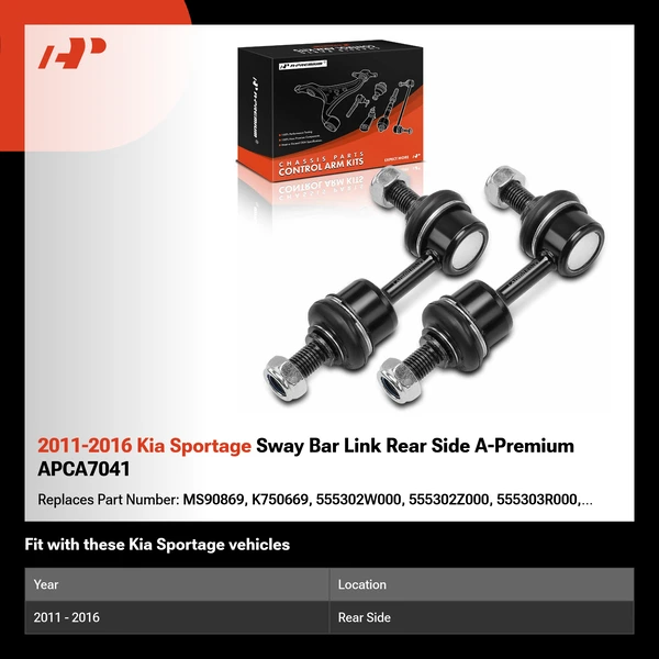 2011-2016 Kia Sportage Sway Bar Link Rear Side A-Premium APCA7041
