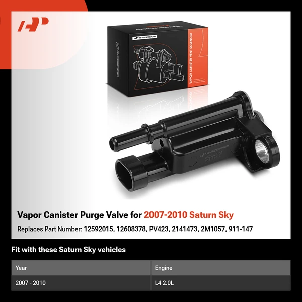 Vapor Canister Purge Valve for 2007-2010 Saturn Sky