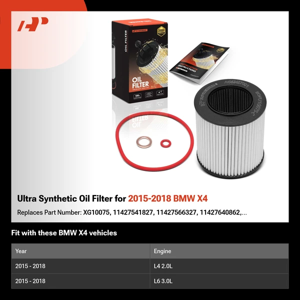 Ultra Synthetic Oil Filter for 2015-2018 BMW X4
