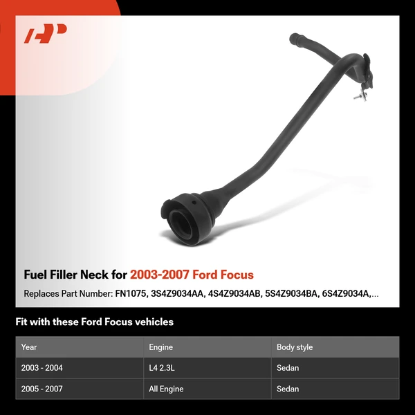 Fuel Filler Neck for 2003-2007 Ford Focus