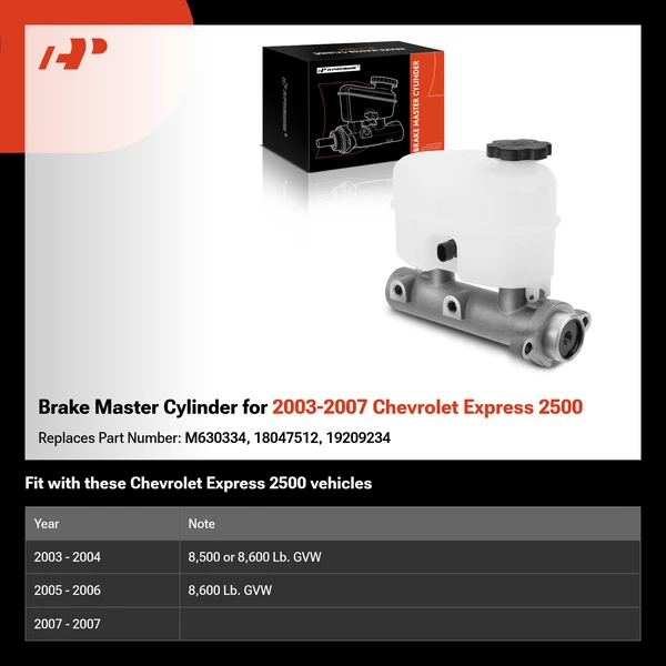 Brake Master Cylinder for 2003-2007 Chevrolet Express 2500
