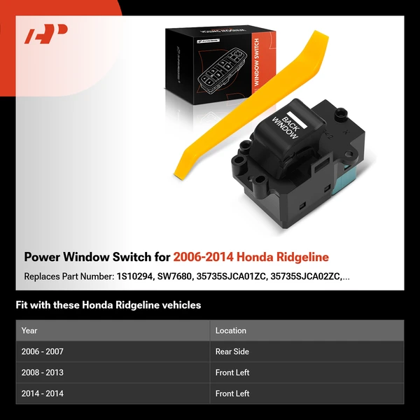 Power Window Switch for 2006-2014 Honda Ridgeline