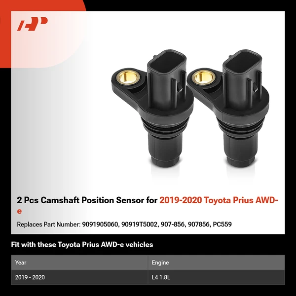 2 Pcs Camshaft Position Sensor for 2019-2020 Toyota Prius AWD-e