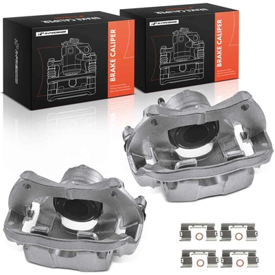 2 Pcs Front Brake Caliper with Bracket