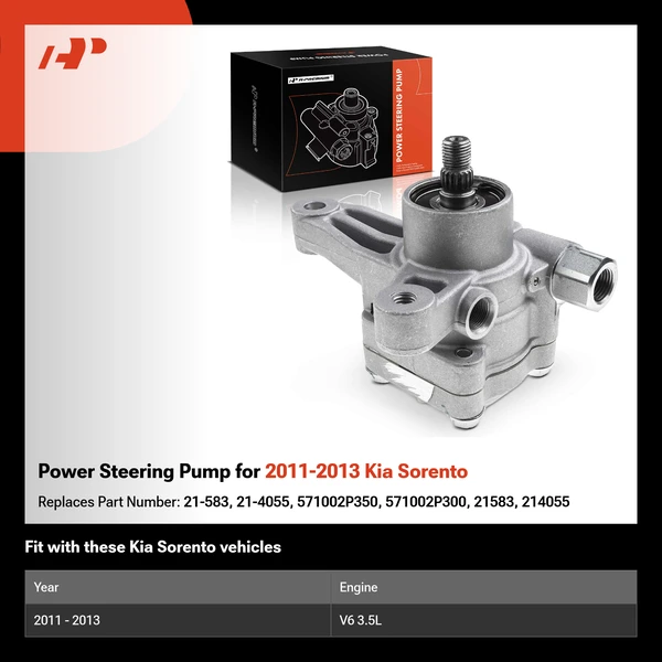 Power Steering Pump for 2011-2013 Kia Sorento