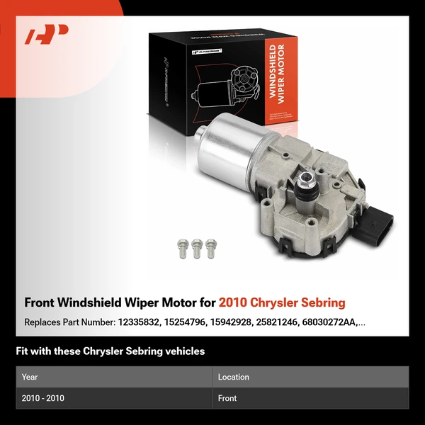 Front Windshield Wiper Motor for 2010 Chrysler Sebring