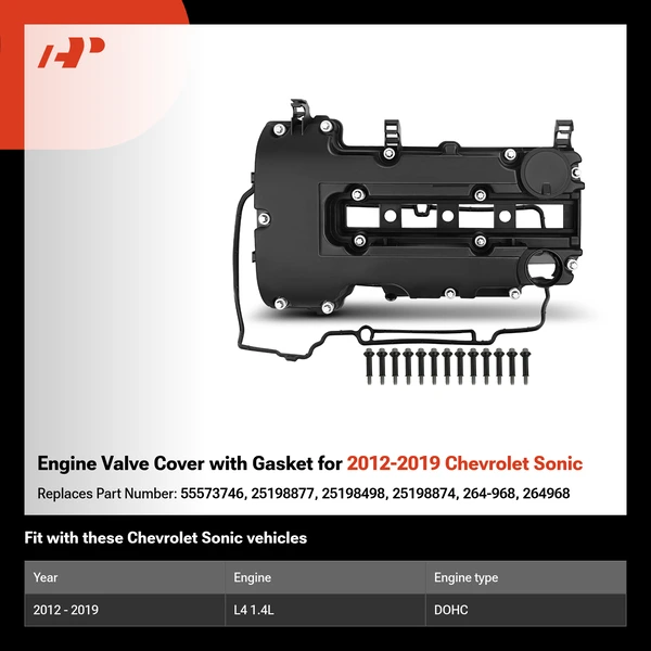 Engine Valve Cover with Gasket for 2012-2019 Chevrolet Sonic