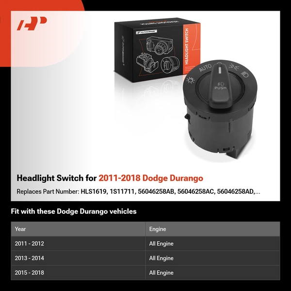Headlight Switch for 2011-2018 Dodge Durango